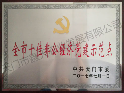 全市十佳非公經(jīng)濟(jì)黨建示范點(2017)